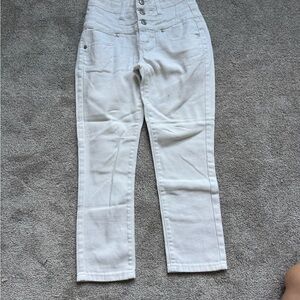 Women's High-Waisted White Jeans